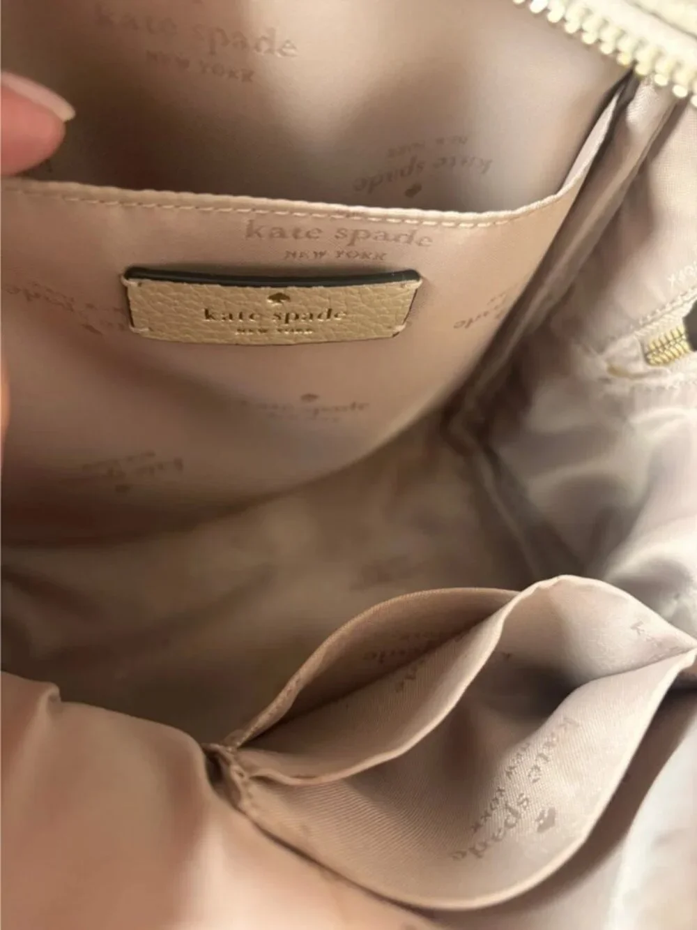 Kate Spade Leather Backpack Beige